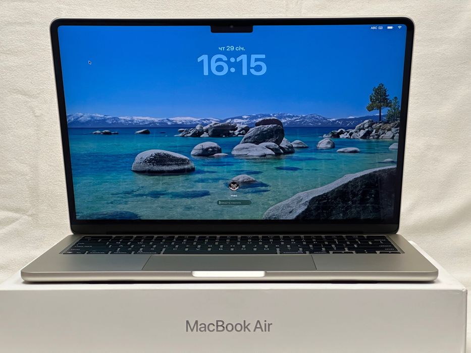 MacBook Air M4 13’ 2025р. 16/256Gb, ІДЕАЛ, 4 цикли-100%бат