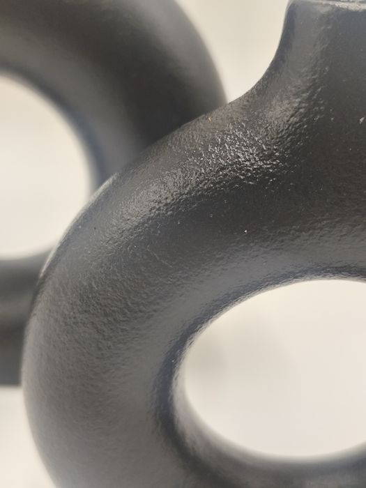 Nowoczesny zestaw 2 wazonów ceramicznych czarne donuty dekoracyjne