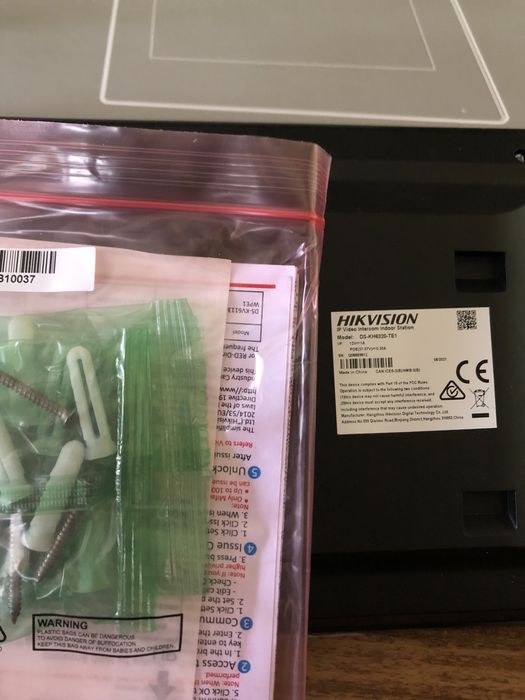 IP Комплект домофонії Відеодомофон Hikvision домофон