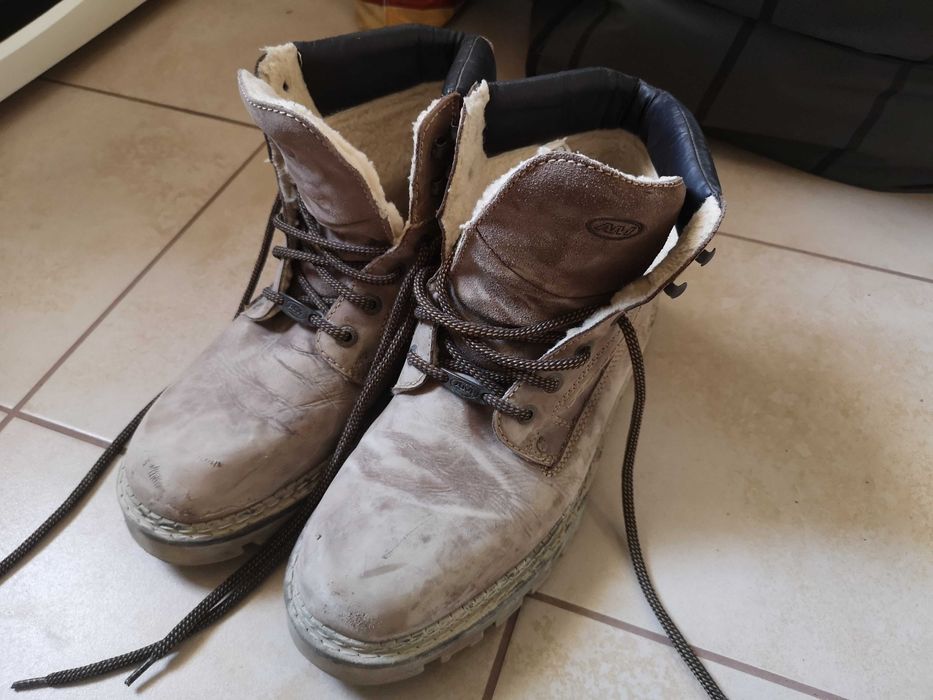 Buty męskie brązowe nubuk rozmiar 46 do pracy, garażu, warsztatu