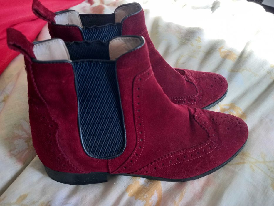 Botins bordeaux de pele - 37 - Lion Of Porches