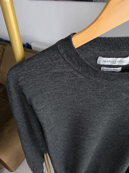Mario conti sweter męski 100% merino wool M