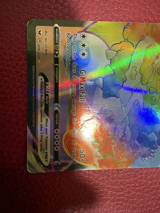 Carta Pokémon Snorlax VMAX secret rare rainbow