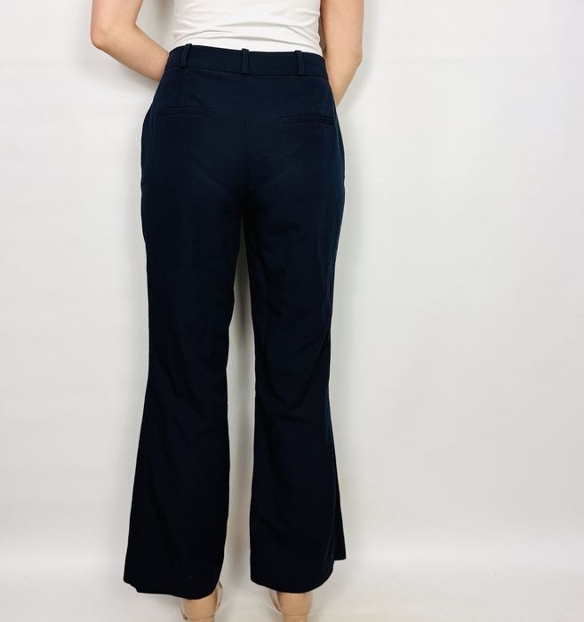 Granatowe spodnie z szerokimi nogawkami M 38 Dunnes