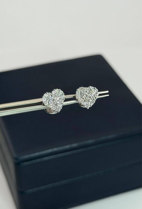 Золоті Сережки пусети Бренд NF Jewelry з діамантами