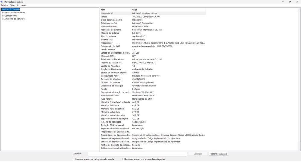 PC Gaming High-End – RTX 3080 + i9 + 64GB RAM