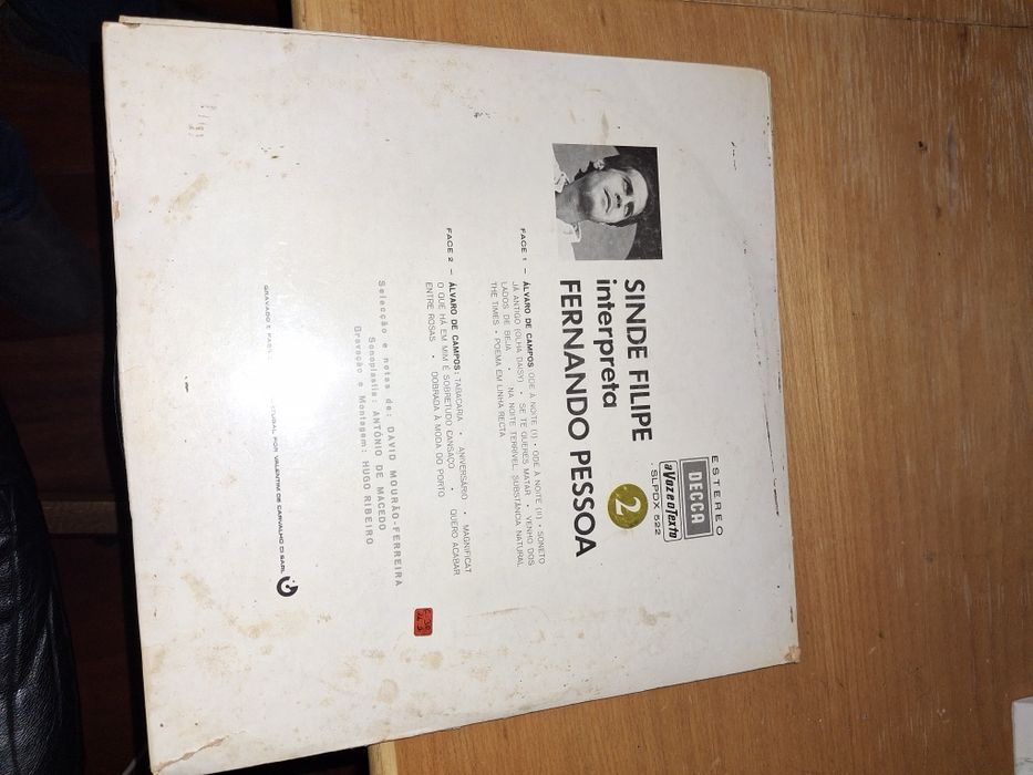 Poesia Fernando Pessoa 2LP sinde Filipe poesia
