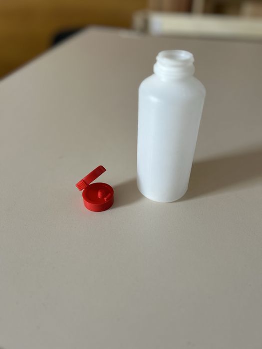 Frasco plastico boca estreita c/tampa flip-flop  250ml