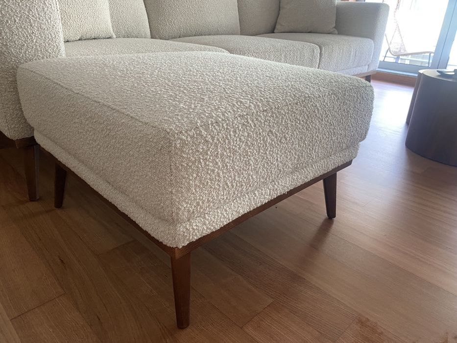 Sofa de 3 lugares; chaise longue