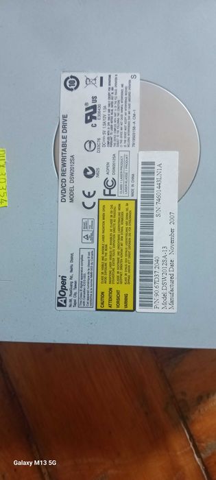 5,99€ SÓ Gravador/Leitor de DVD/CD Interno Mod. DSW2012SA como novo.