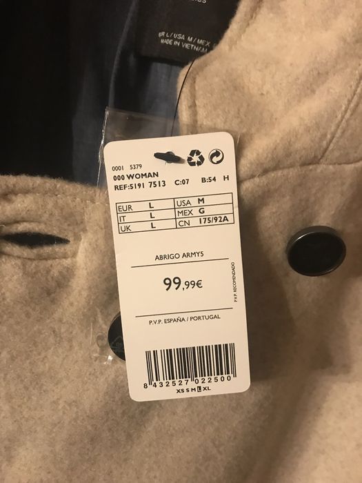 Płaszcz MANGO Abrigo Army