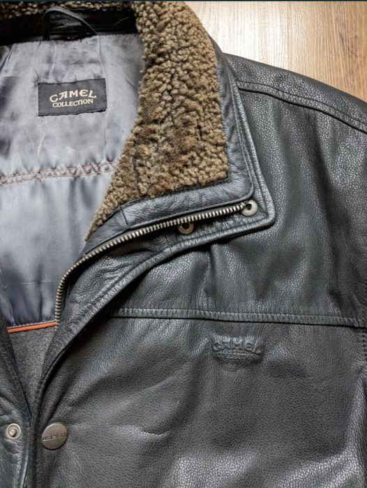 Camel collection XL крута шкіряна дублянка люкс