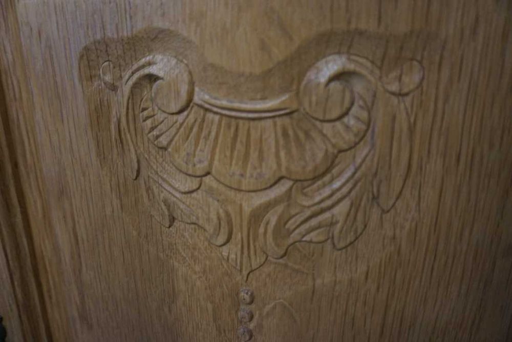 Witryna Narożna z Litego Dębu Jasna Naturalna 61/61 cm   (P-1384)