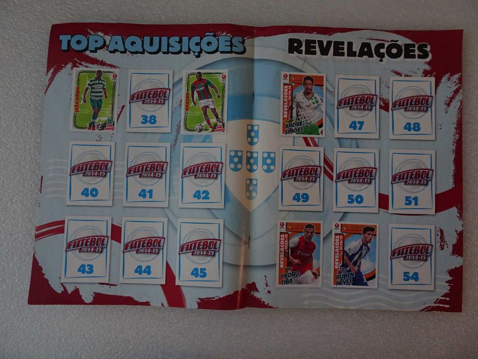 Caderneta cromos de Futebol 2014/2015 Panini + suplemento atualização