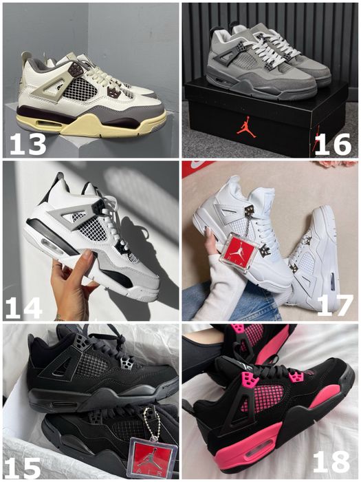 Всі кольори‼️ Кросівки Jordan retro 4 джордан ретро 4 високі