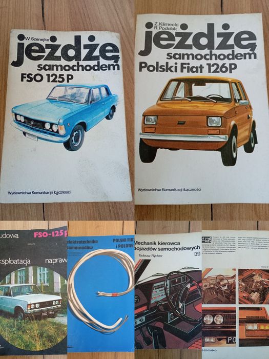 Zestaw książek auta prl
