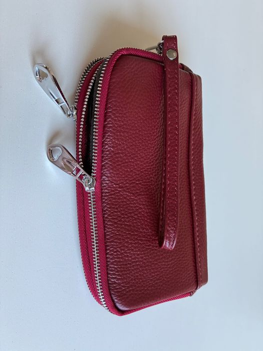 Portfel, mini torebka, czerwona