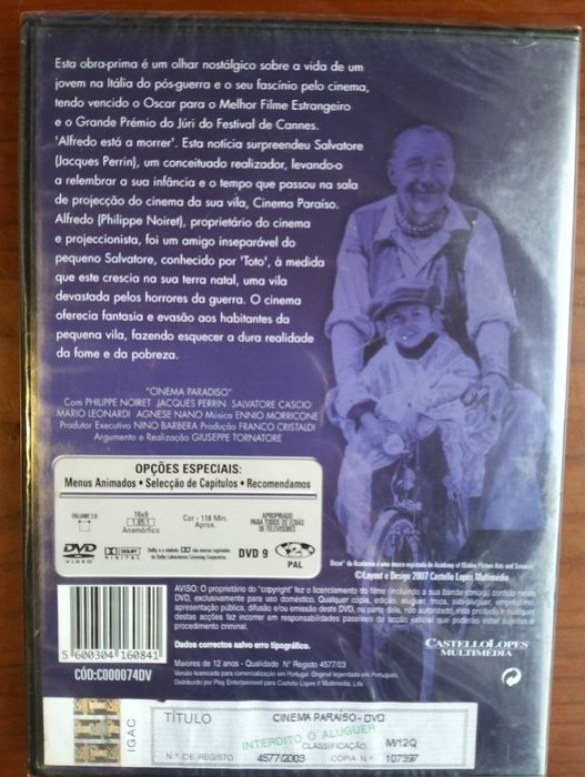 DVD Cinema Paraíso (selado)