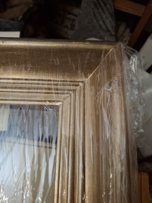 Moldura nova em madeira para quadro pintura óleo 40 x 30