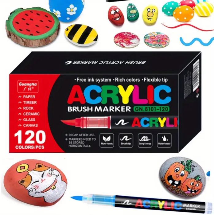 Акція! Guangna 120/72 штук акрил маркери