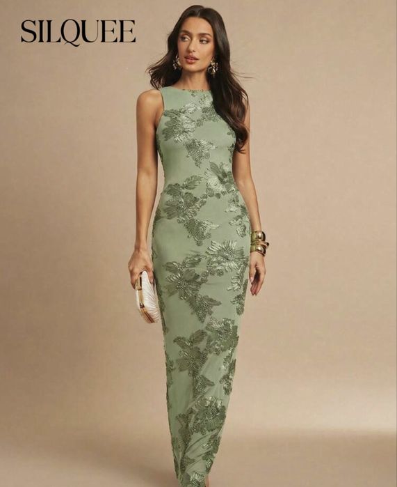 Vestido de cerimonia verde