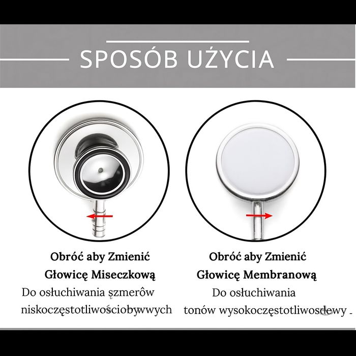 Profesjonalny stetoskop medyczny lekarski pediatryczny kardiologiczny