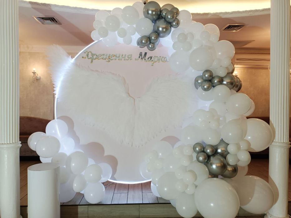 Фотозона на день рождения, оформление свадьбы, выпускной, крестины