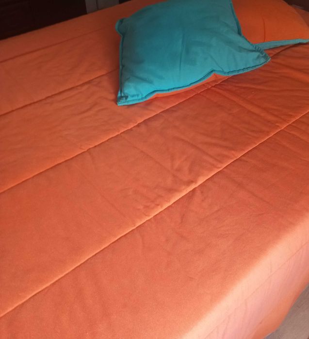 Edredom de casal laranja