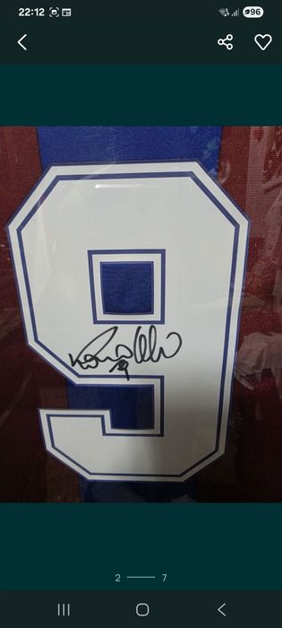 Camisola do fenómeno  r9  assinada  e com certificado