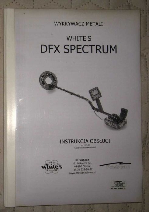 Wykrywacz metali White's DFX Spectrum E-Series sprzedam