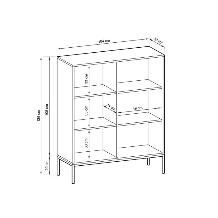 Komoda K104 NOVA Meble Piaski czarna