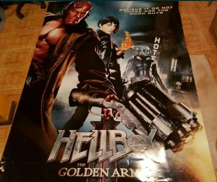 Pôster de cinema em viníl do Hell Boy II The golden army de 2008