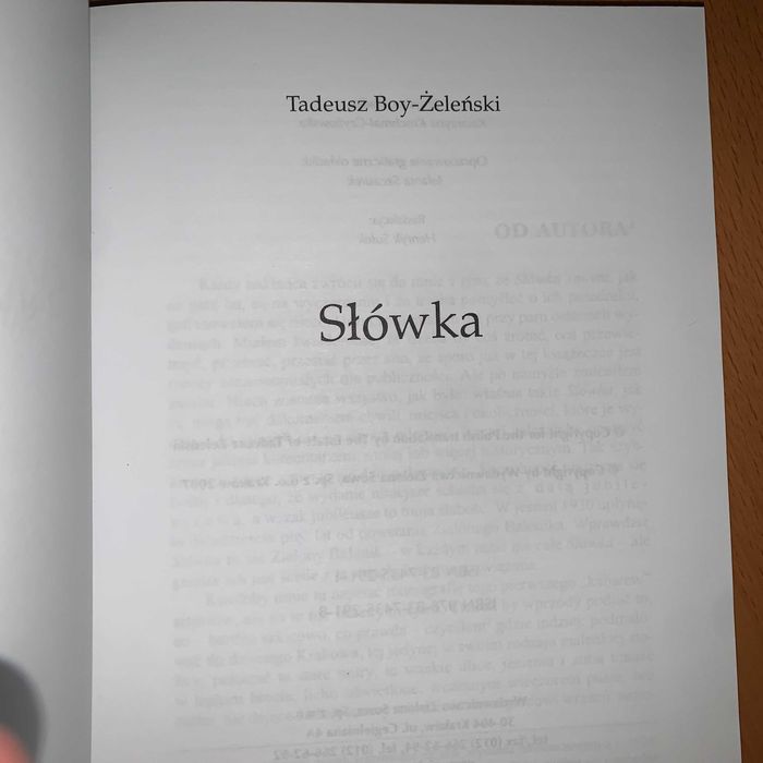 książka 'SŁÓWKA' Tadeusz Boy Żeleński