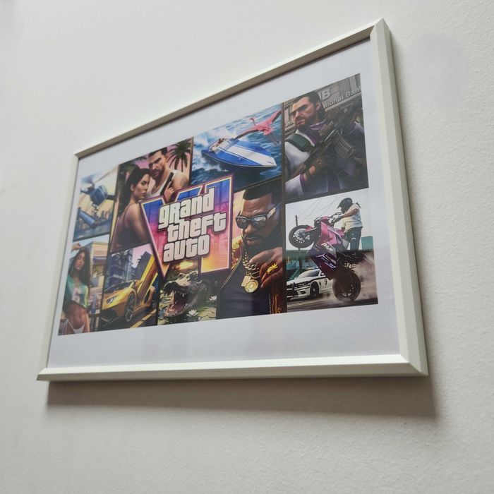 Quadro Retrato GTA 6 Realista 21x30 cm