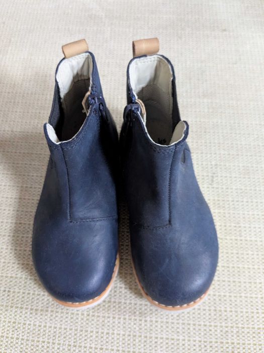 Clarks Crown Halo T granatowe skórzane botki Chelsea rozm. 23