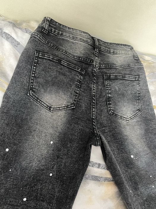 black custom flared jeans / чорні кастомні флеред джинси