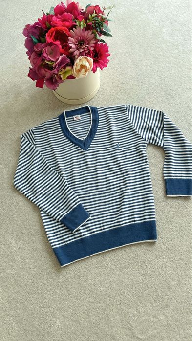 Sweter sweterek Polo 128 paski