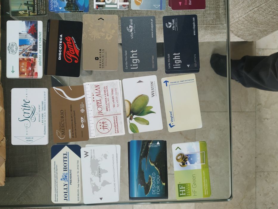 Cartões de portas  hotel