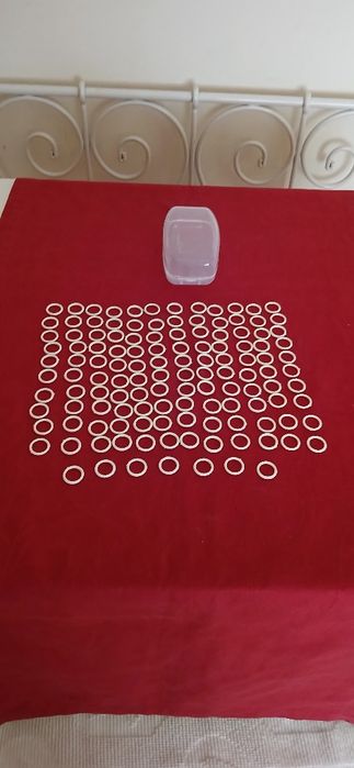 Argolas de plástico para crochet, novas