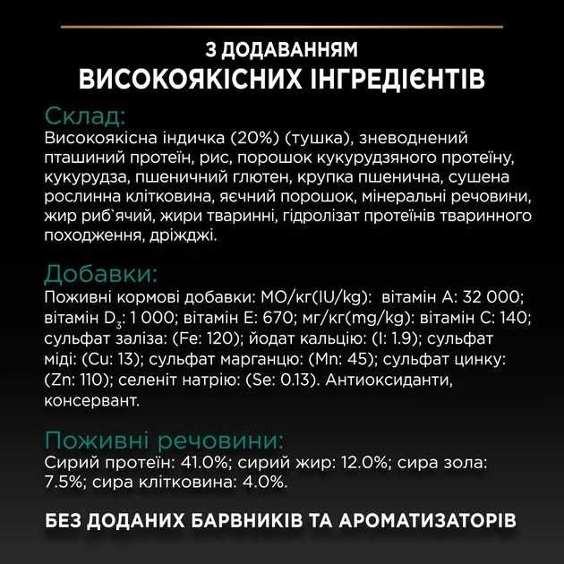 10 упаковок: 15 кг Корм для стерилизованных кошек Pro Plan Sterilised (Франция) с Индейкой 1.5 кг