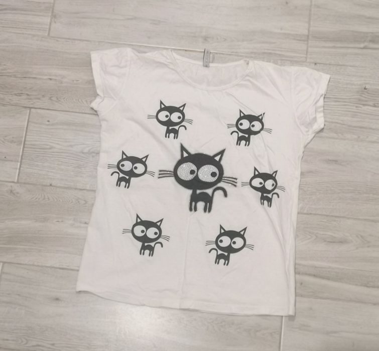 T-shirt damski z kotem rozm XL