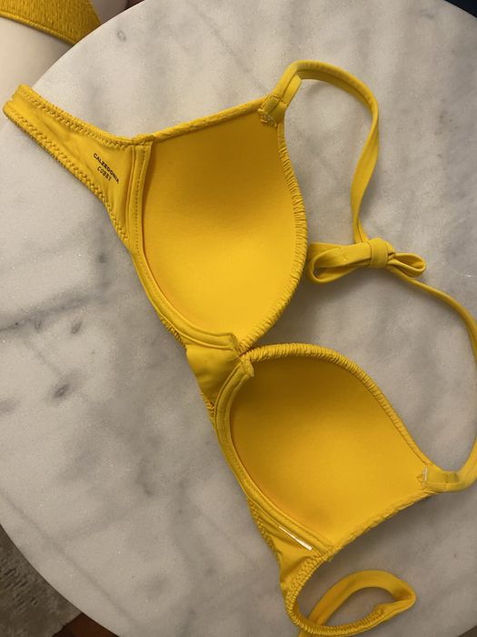 Strój kąpielowy dwuczęściowy żółty Calzedonia