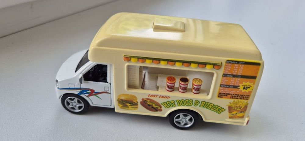 Металева машинка Kinsfun food truck KS5257W