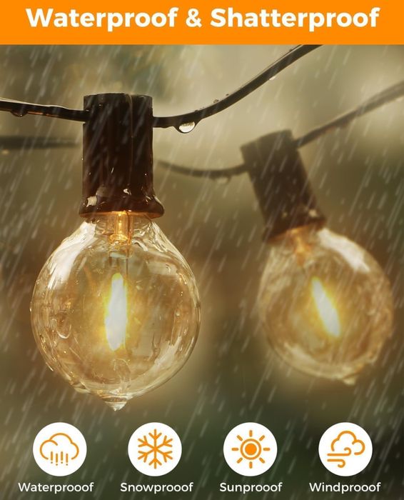 Girlanda solarna 13m, 15 zarówek