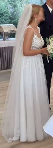 Piękna suknia ślubna na 160 cm wzrostu