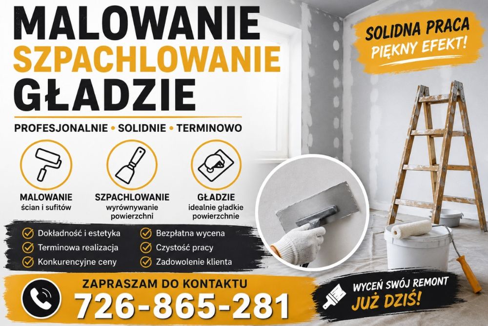 Malowanie - Gładzie - Usługi Remontowe