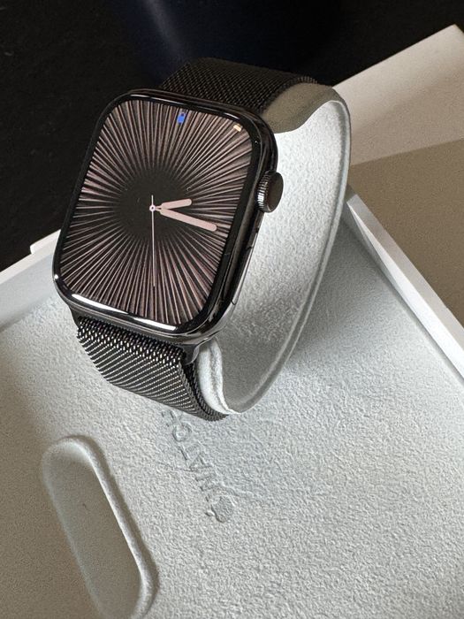 Apple watch series 9 45mm AÇO Grafite/ safira