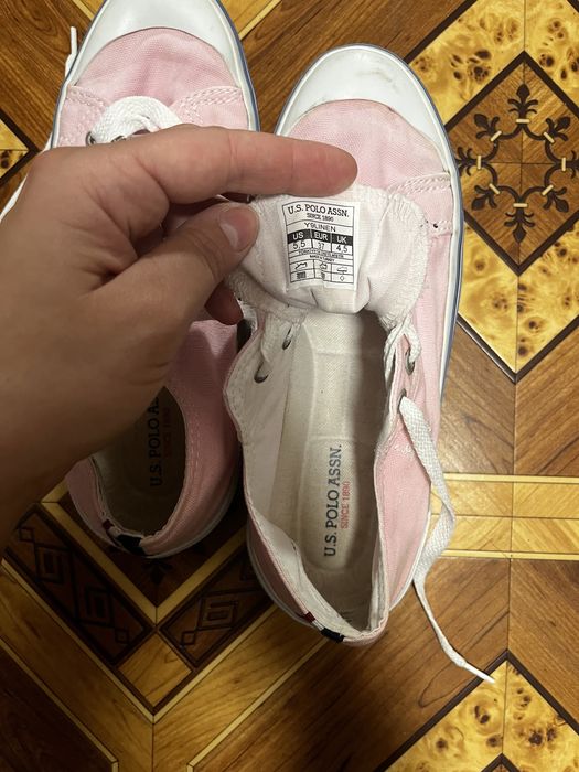 Кеды polo assn. Розовые