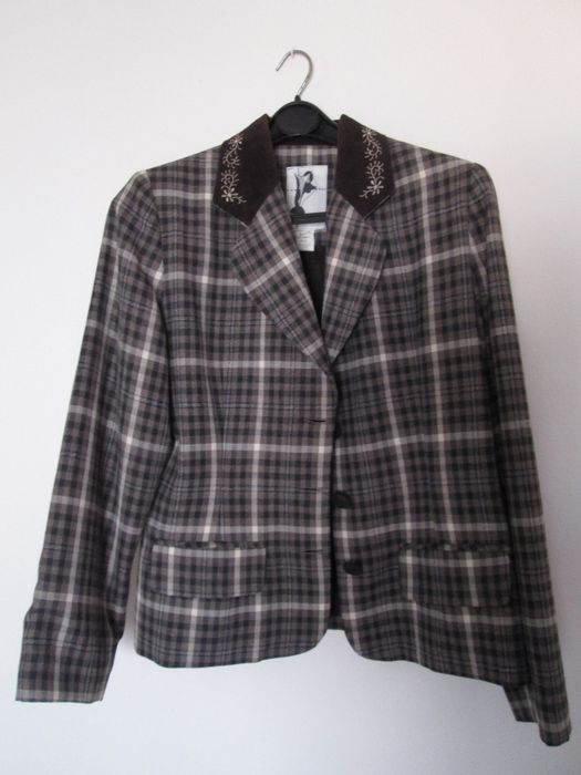 Women's Plaid Suit: Jacket and Trousers