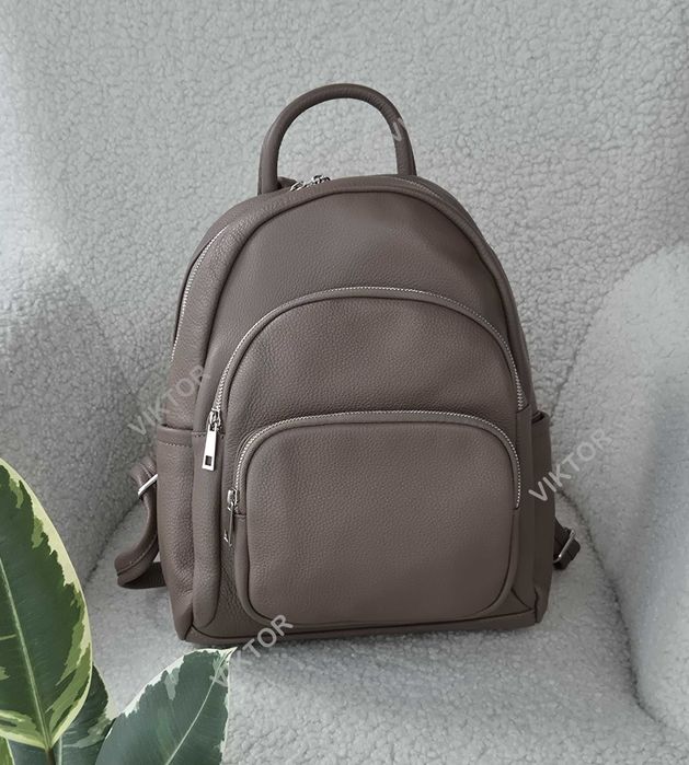 Кожаный рюкзак на 3 отдела, итальянский. Шкіряний рюкзак